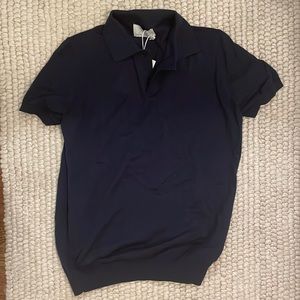 Zara Origins men’s navy cotton short sleeved polo